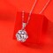 Moissanite Flower Ball Pendant: 925 Silver Necklace with Collarbone Chain Design